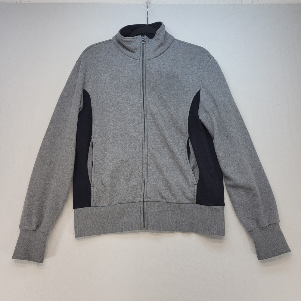 Hugo Boss Track Jacket Mens Small Gray Full Zip Victory Cotton Sportswear